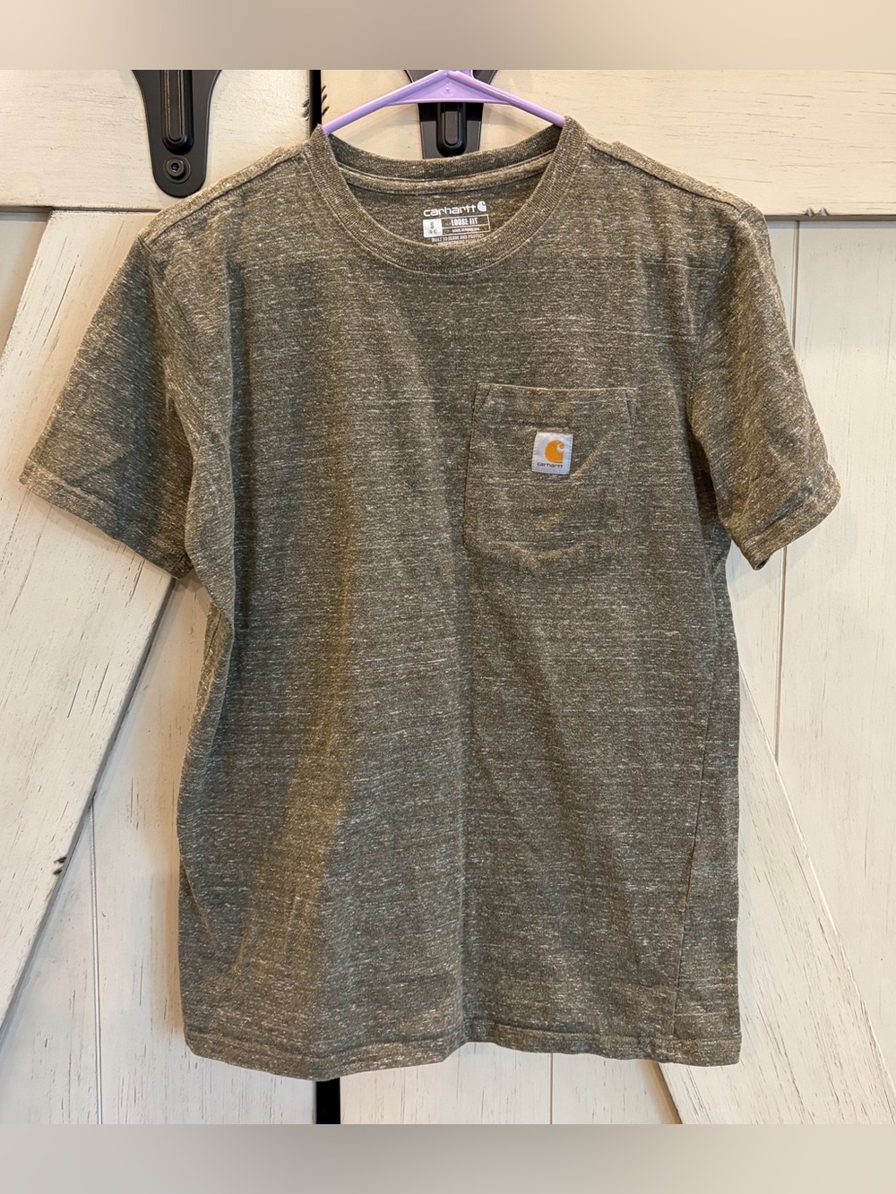 Carhartt Olive Green Pocket Tee Size Small (4-6)